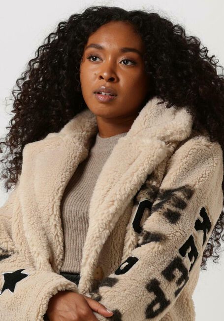 Beige GOOSECRAFT Teddy-Jacke RHONDA SCRIPT COAT - large