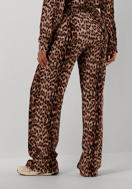 Braune ALIX THE LABEL Weite Hose LADIES WOVEN LEOPARD VELVET PANTS - large