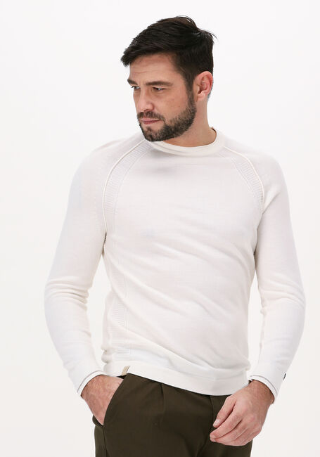Weiße CAST IRON Pullover R-NECK TECH MERINO - large