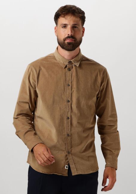 Beige ANERKJENDT Casual-Oberhemd AKLEIF SOLID CORD SHIRT - large