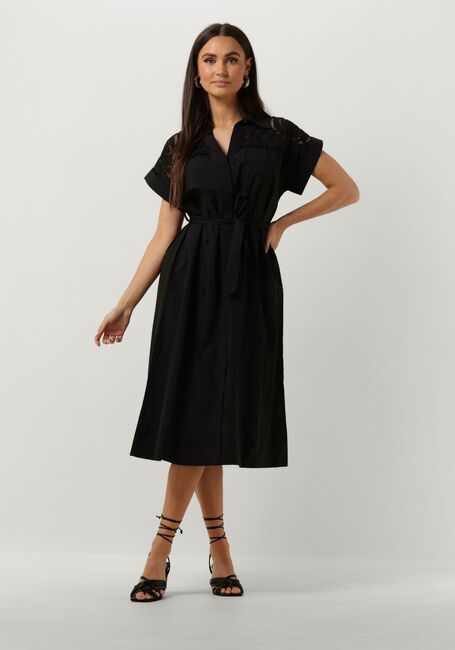 Schwarze SUNCOO Midikleid COCO - large