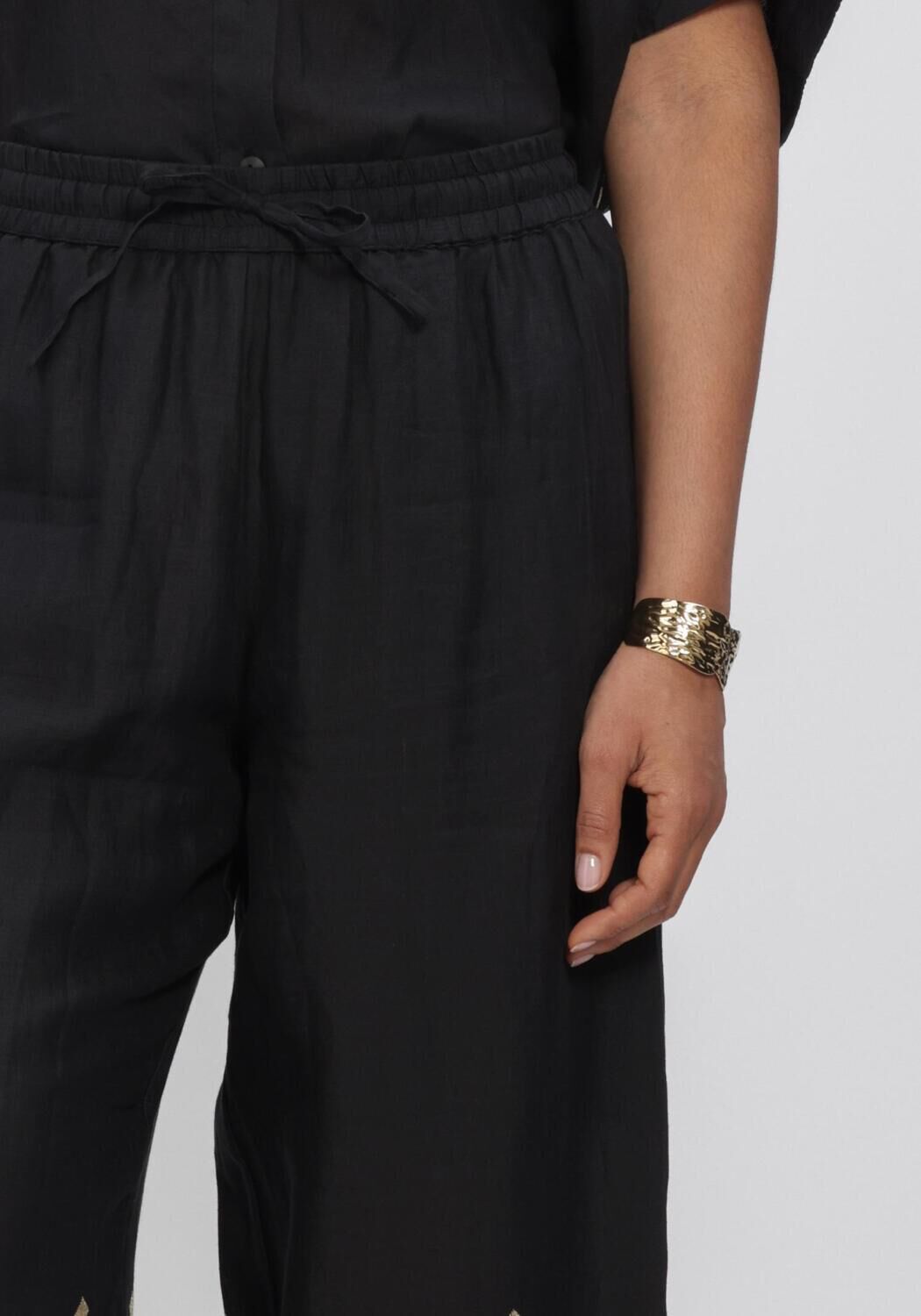 Schwarze GREEK ARCHAIC KORI Weite Hose S26K-4081083 - large