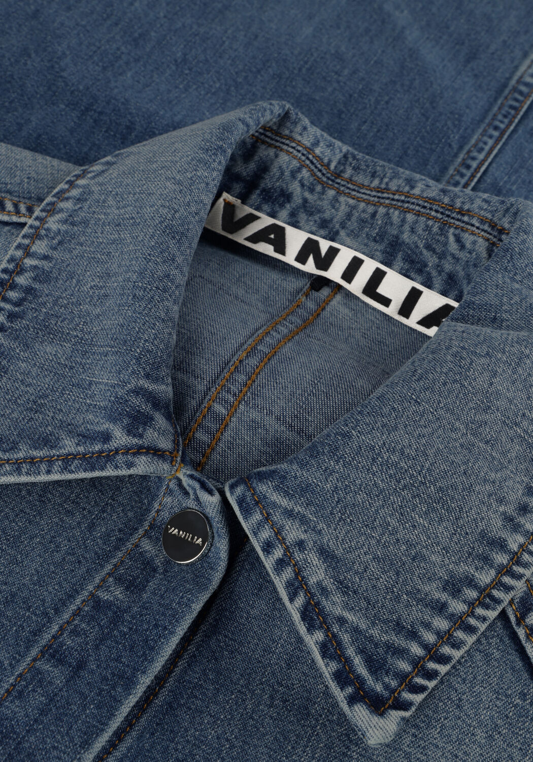 Blaue VANILIA Midikleid DENIM MIDI DRESS - large