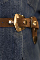 Camelfarbene OMODA ATELIER G&uuml;rtel SUEDE BELT X MODEROSA - medium