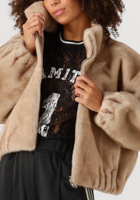 Beige CO'COUTURE Fake-Fur-Jack FERA FAUX FUR JACKET - large