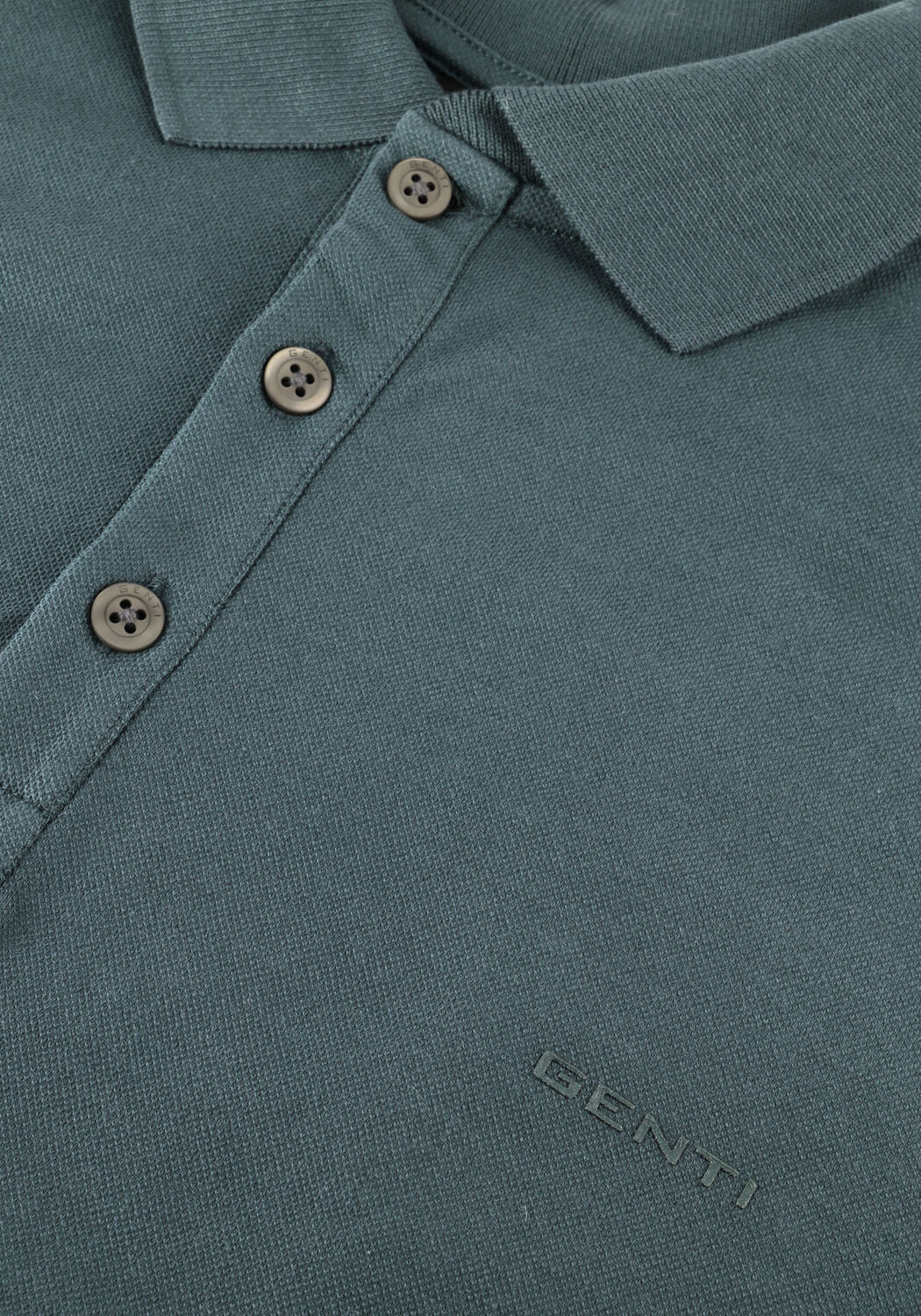 Gr&uuml;ne GENTI Polo-Shirt POLO 3 BUTTON SS 1219 - large
