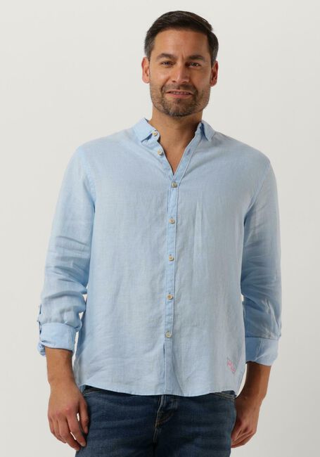 Hellblau SCOTCH & SODA Casual-Oberhemd REGULAR-FIT LINEN SHIRT WITH SLEEVE ROLL-UP - large