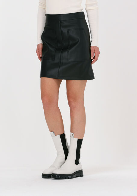 Schwarze NA-KD Minirock POCKET DETAIL PU SKIRT - large