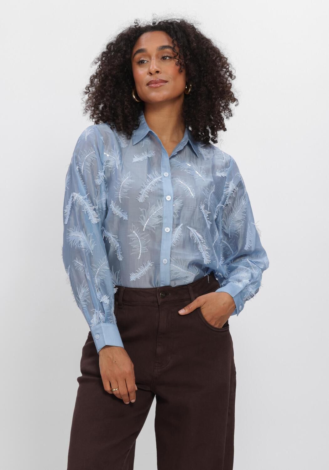 Hellblau NUKUS Blusen AYSHA BLOUSE FEATHERS - large