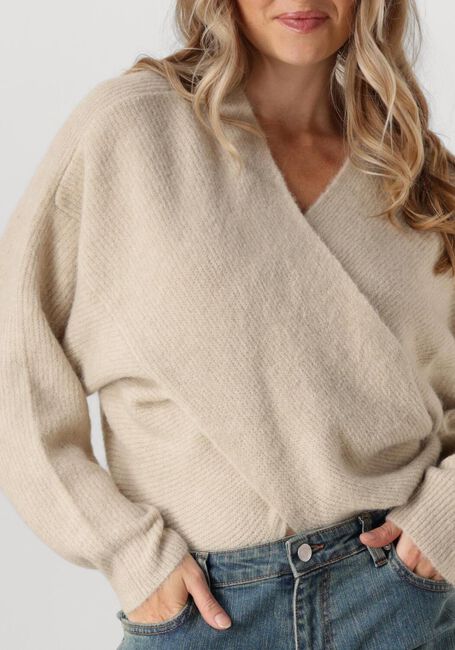 Beige MSCH COPENHAGEN Pullover MSCHZINELLE HOPE WRAP PULLOVER - large