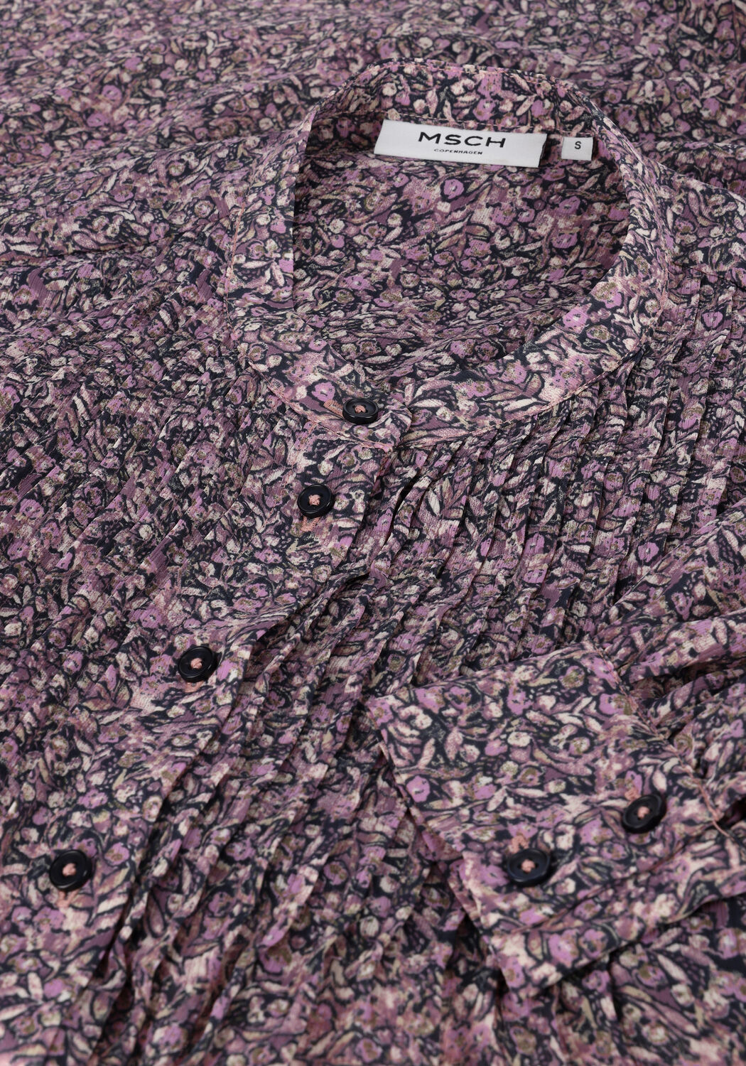 Lilane MSCH COPENHAGEN Minikleid HEDDE RIKKELIE LS SHIRT DRESS AOP - large