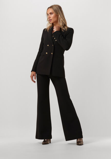 Schwarze ACCESS Hose FLARE PANTS WITH METALLIC STUD D - large