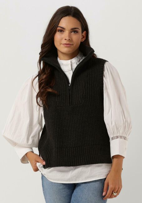 Schwarze CC HEART Spencer EMILY ZIP KNIT VEST - large