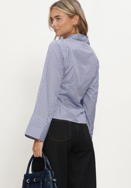 Blaue NEO NOIR Blusen FENLI CHECK SHIRT - large