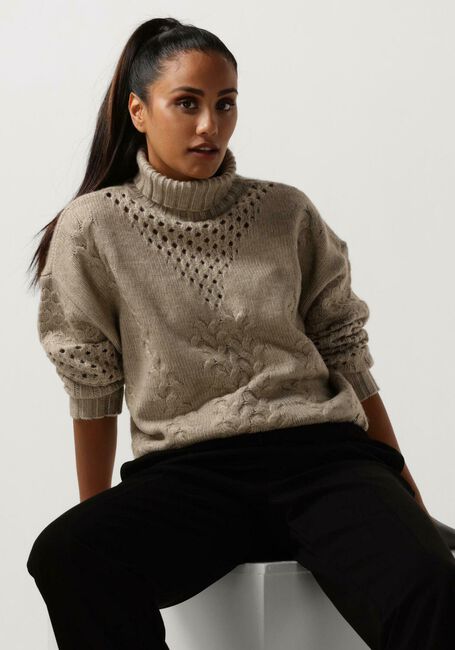 Graue SIMPLE Rollkragenpullover KNIT-AC-PL-23-1 - large