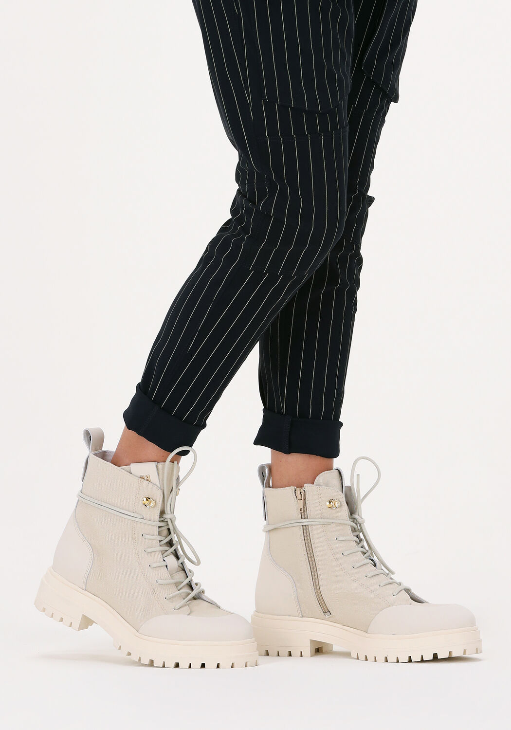 Beige RED-RAG Schn&uuml;rboots 71348 - large