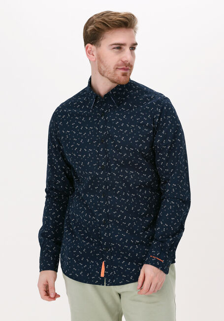 Dunkelblau SCOTCH & SODA Casual-Oberhemd SLIM FIT PRINTED POPLIN SHIRT - large