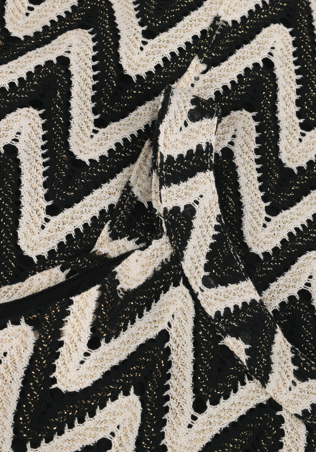 Schwarze SUMMUM Top SINGLET ZIG ZAG CROCHET - large