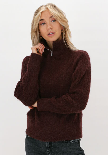 Bordeaux GESTUZ Rollkragenpullover ALPHA GZ R ZIPPER PULLOVER - large