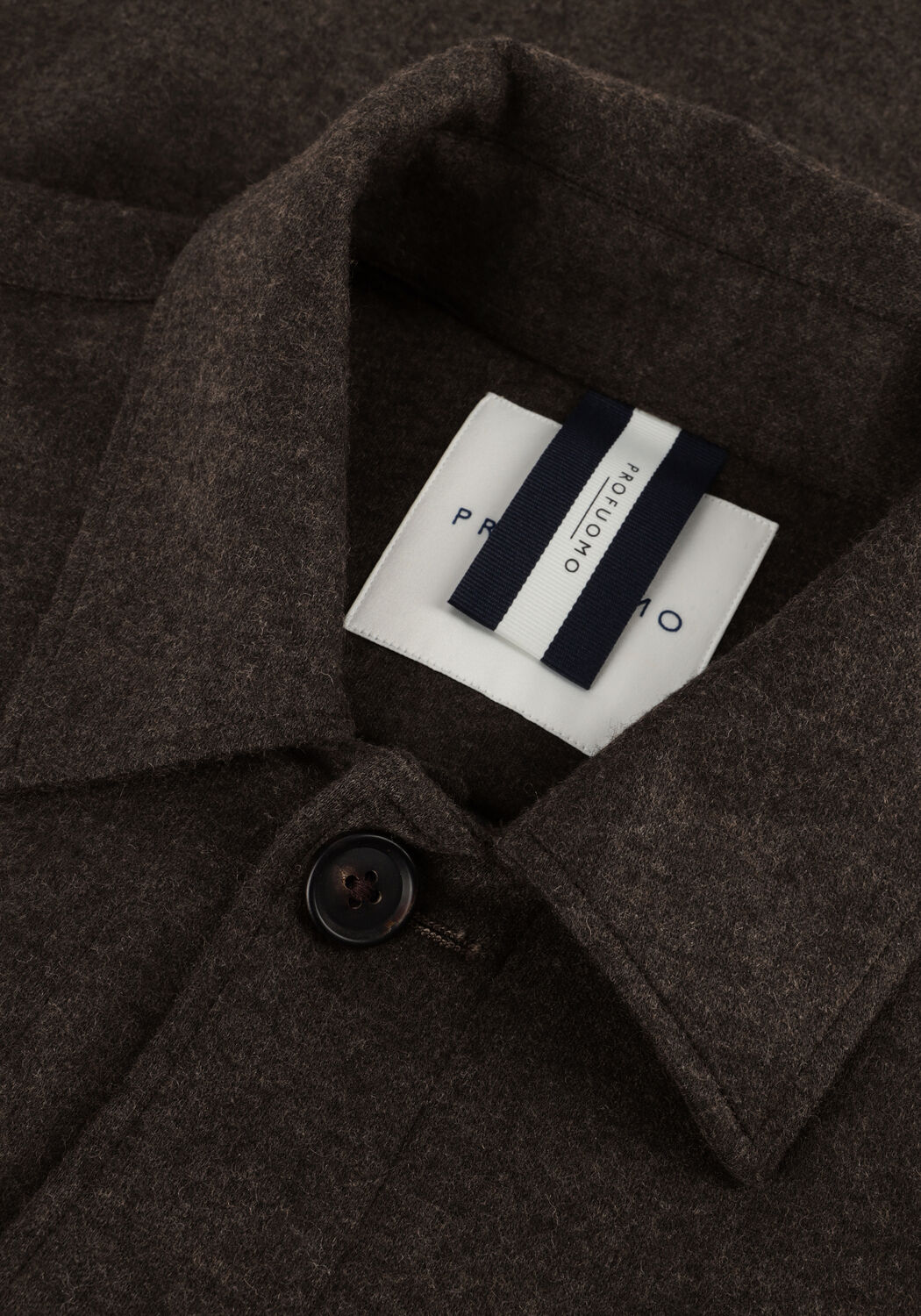 Braune PROFUOMO Overshirt OVERSHIRT CUTAWAY KNITTED - large