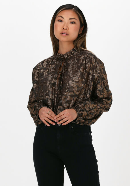 Schwarze SUNCOO Blusen BLOUSE LEAF - large