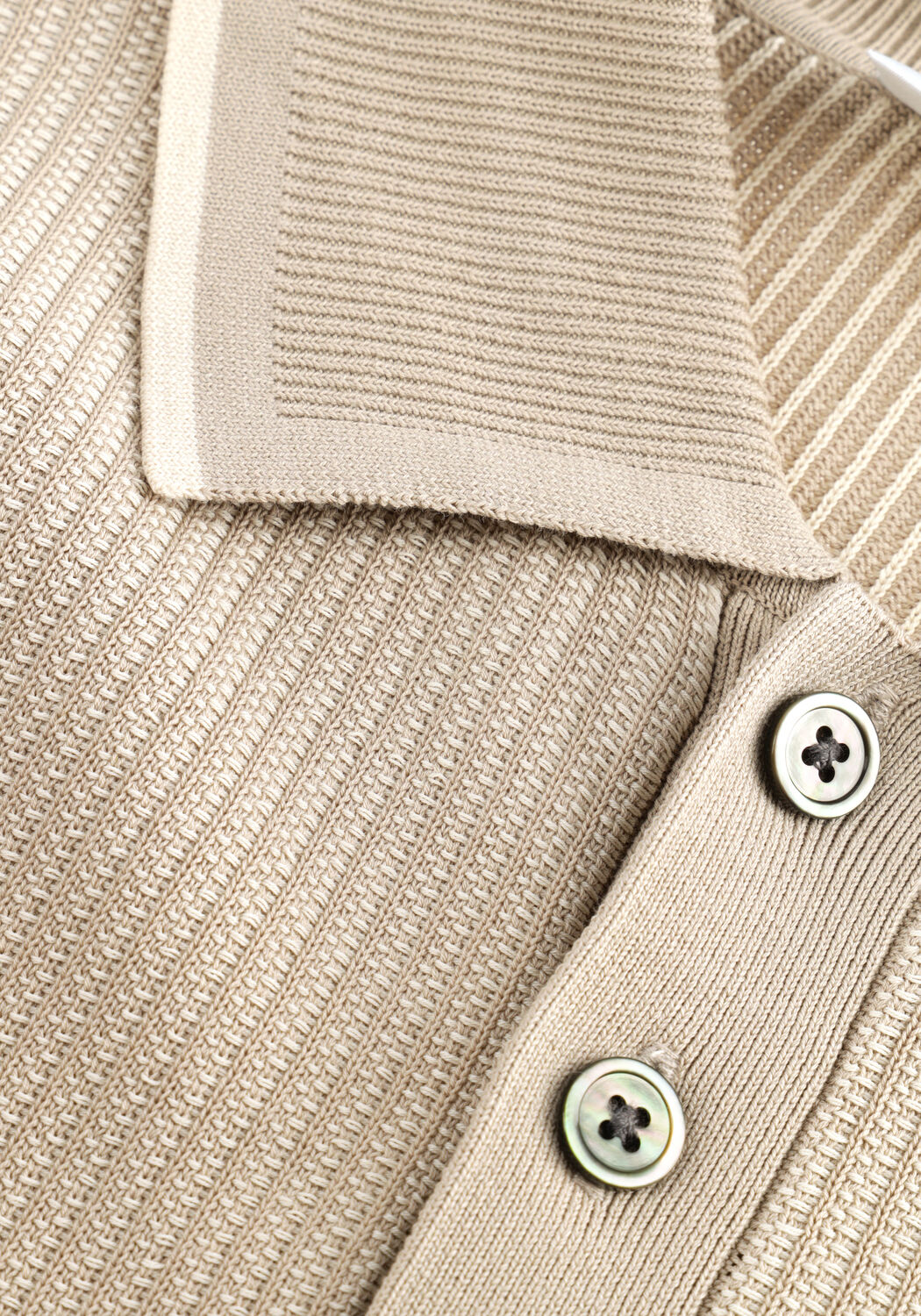 Beige PROFUOMO Polo-Shirt POLO SS COTTON SILK - large