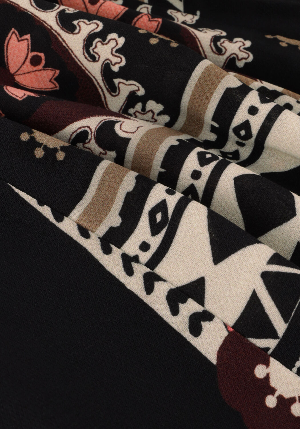 Schwarze SUMMUM Maxikleid DRESS SCARF PRINT - large