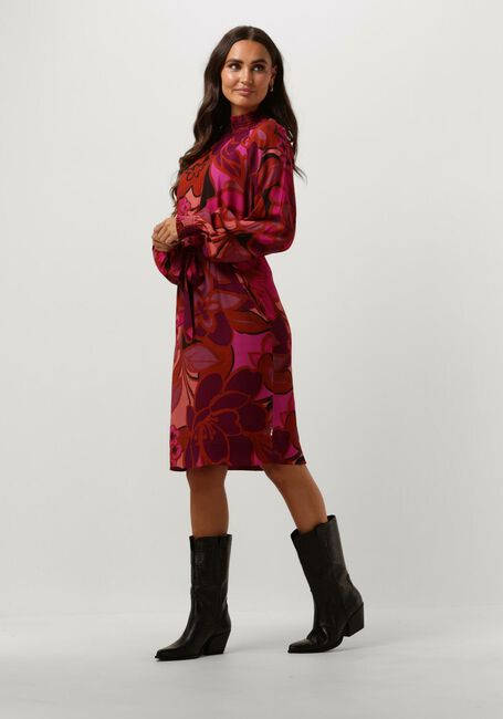 Rosane JANSEN AMSTERDAM Minikleid WFP598 DRESS PRINT WITH SMOCKED TURTLE NECK - large