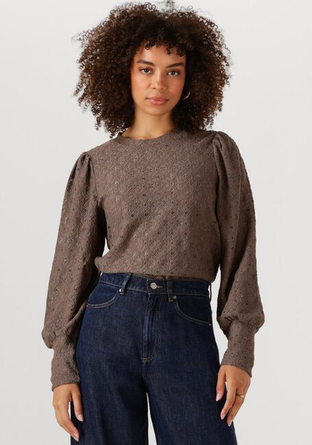 Braune OBJECT Sweatshirt OBJLAILA L/S RE TOP NOOS - large