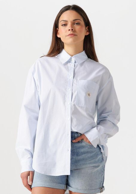 Hellblau CALVIN KLEIN Blusen WOVEN LABEL RELAXED SHIRT - large