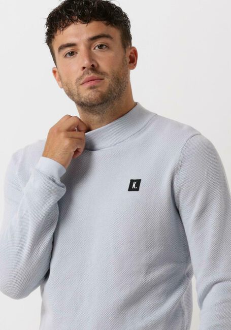 Blaue KULTIVATE Pullover KN STRUCTURE MOCK - large