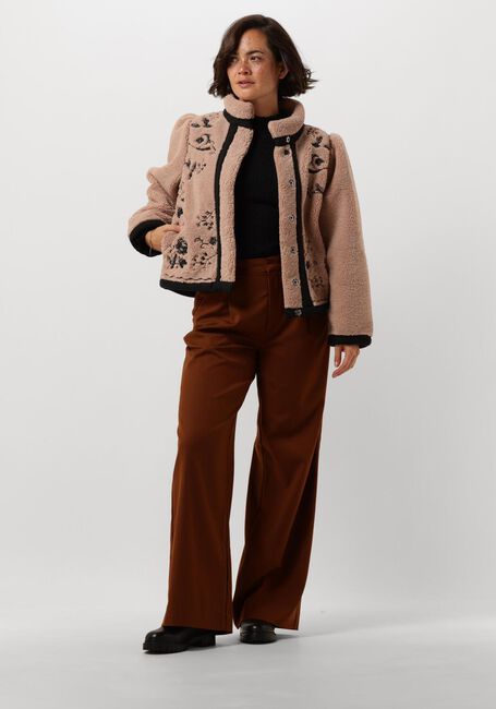 Braune ANTIK BATIK Teddy-Jacke SALIBA JACET - large