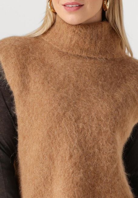 Camelfarbene MSCH COPENHAGEN Pullover MSCHTHIRA SALMIA R VEST - large