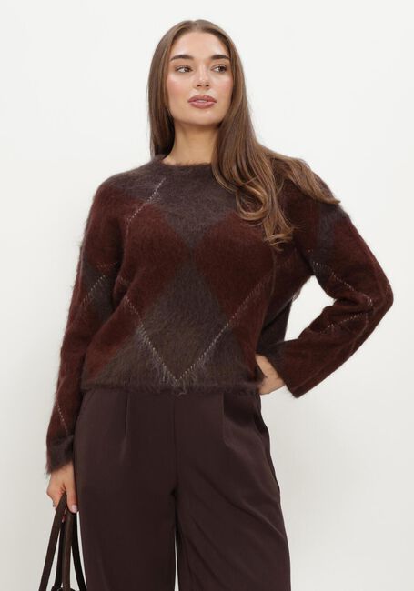 Braune Y.A.S. Pullover YASARGY LS MOHAIR BLEND KNIT PULLOVER - large