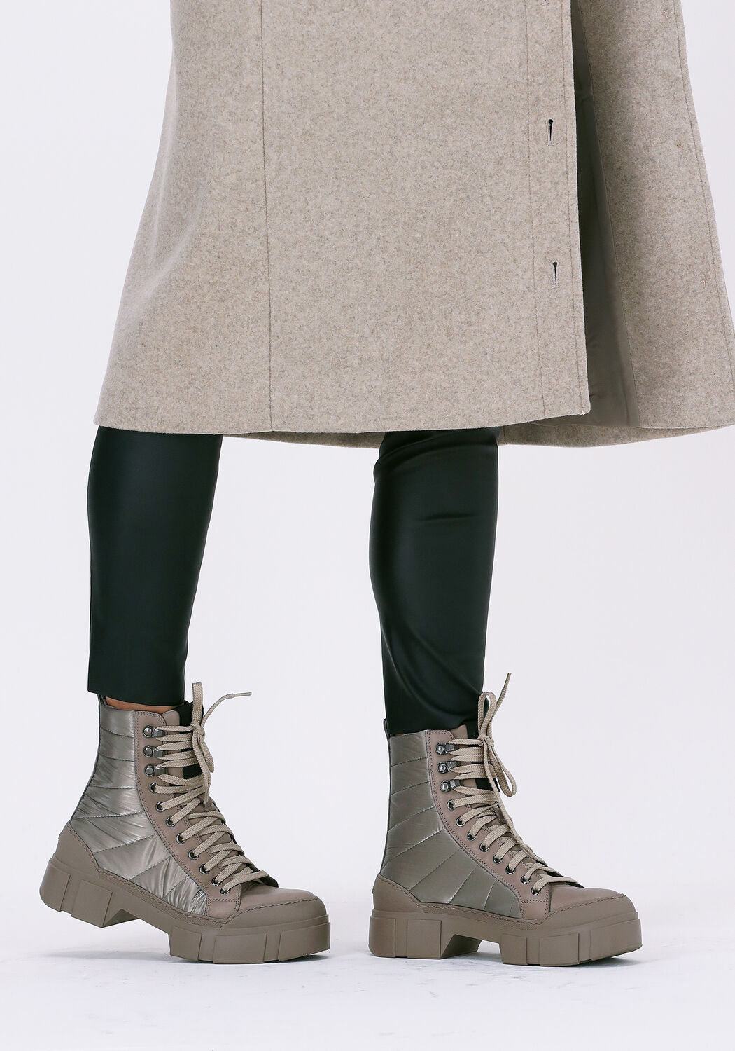 Taupe VIC MATIE Schn&uuml;rboots 1W3160D - large