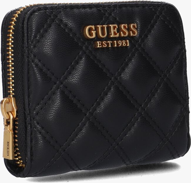 Schwarze GUESS Portemonnaie GIULLY SLG SMALL ZIP AROUND - large