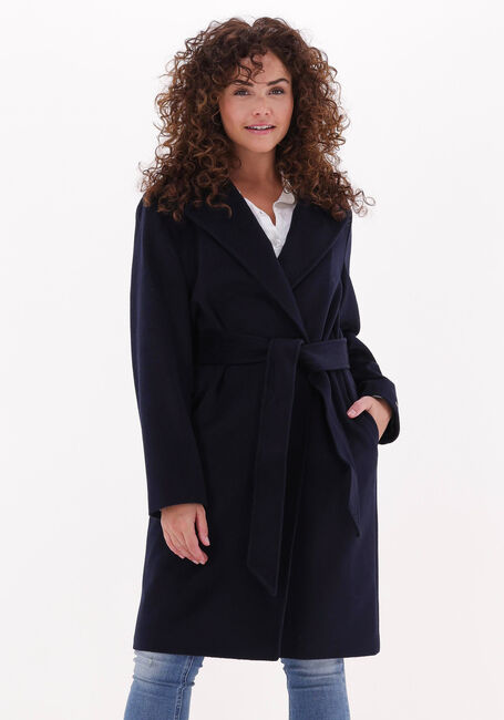 Dunkelblau TOMMY HILFIGER Mäntel WOOL BLEND DB BELTED COAT - large