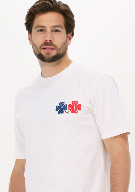 Weiße SCOTCH & SODA T-shirt REGULAR-FIT T-SHIRT WITH ARTWO - large
