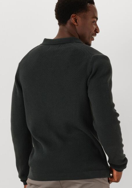 Dunkelgrün DSTREZZED Pullover KOSTAS LONGSLEEVE POLO - large