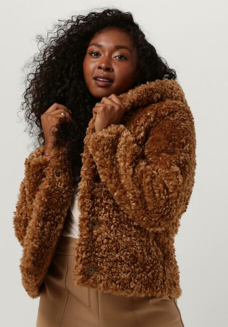 Camelfarbene GIACOMO THE JACKET Fake-Fur-Jack 6512773 - large