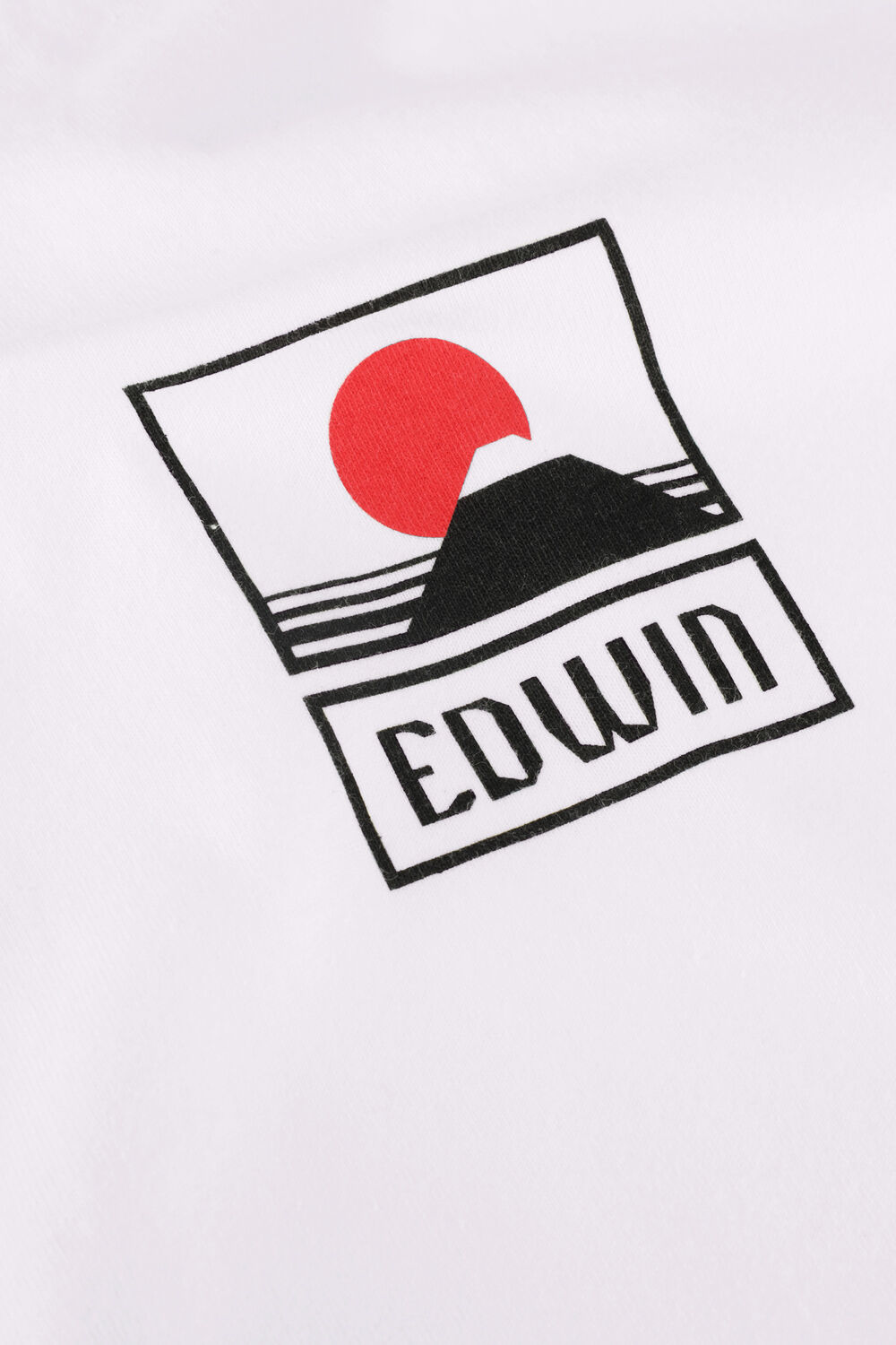 Wei&szlig;e EDWIN T-shirt SUNSET ON MT FUJI TS SINGLE JERSEY - large