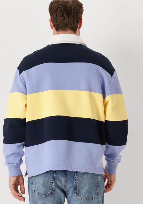 Mehrfarbige/Bunte TOMMY JEANS Polo-Shirt TJM RLX BADGE STRIPE RUGBY - large