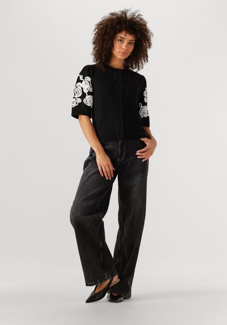 Schwarze OBJECT Pullover OBJJANE 2/4 RE KNIT CARDIGAN - large