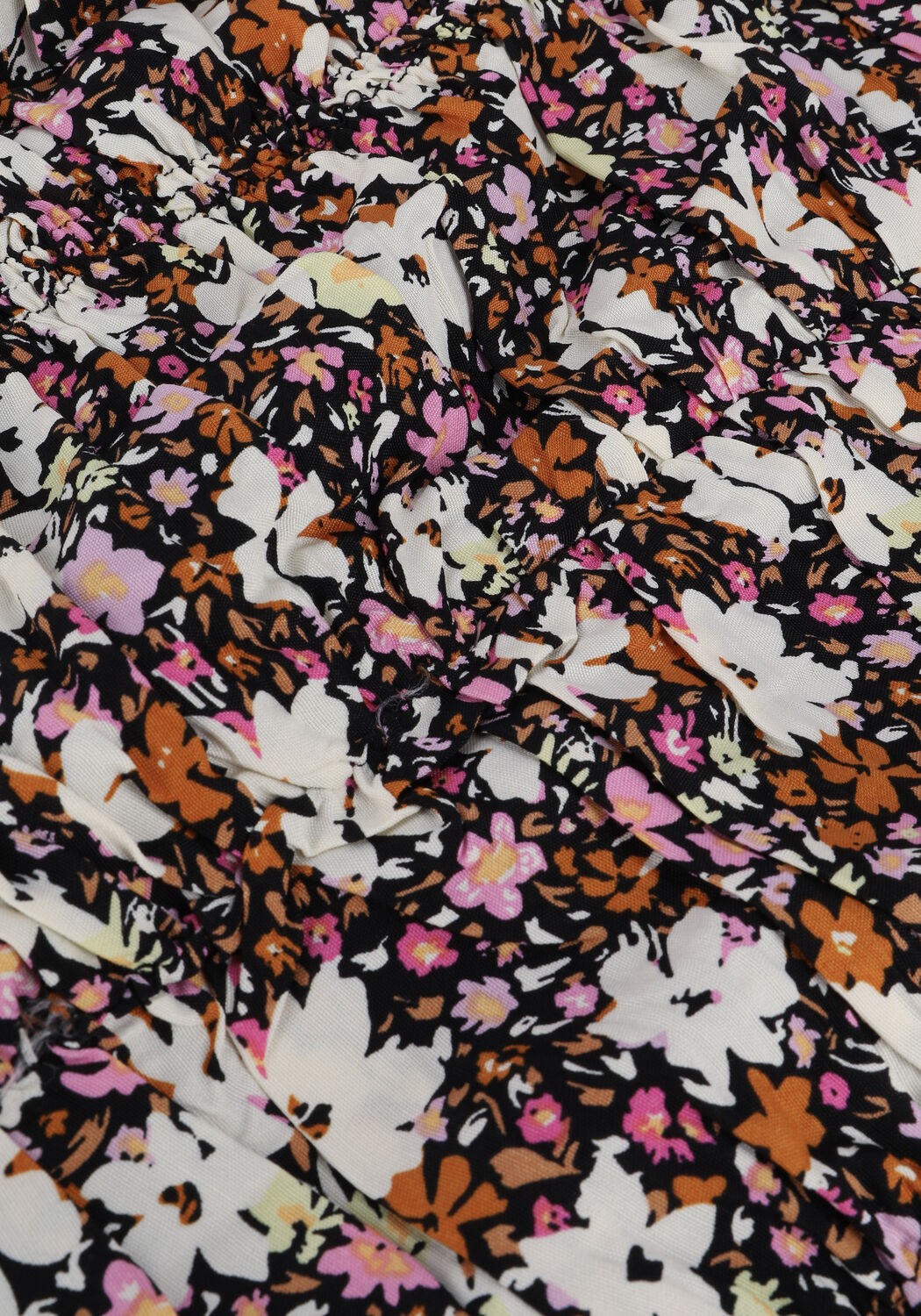 Schwarze COLOURFUL REBEL Minirock ELIZA FLOWER PLEATED MINI SKIRT - large