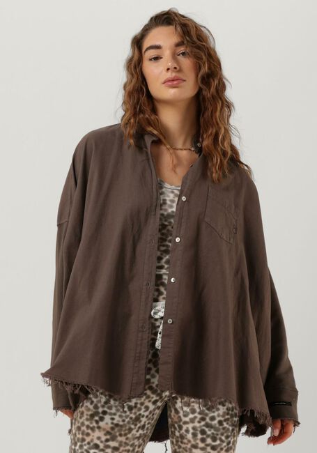 Braune 10DAYS Blusen PIQUE WOVEN SHIRT - large