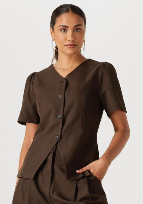 Braune NEO NOIR Blusen JULES STRUCTURE BLOUSE - large