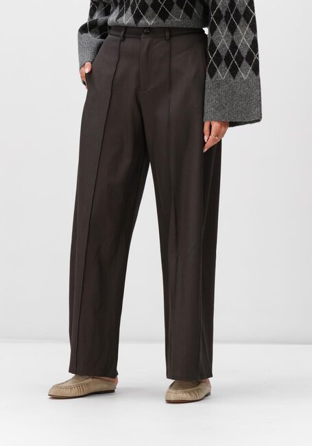 Braune NEO NOIR Weite Hose TILIAN STRUCTURE PANTS - large