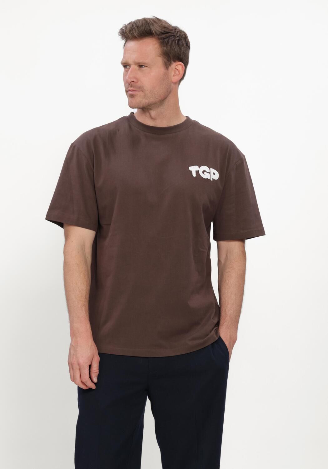 Braune THE GOODPEOPLE T-shirt TOOK - large