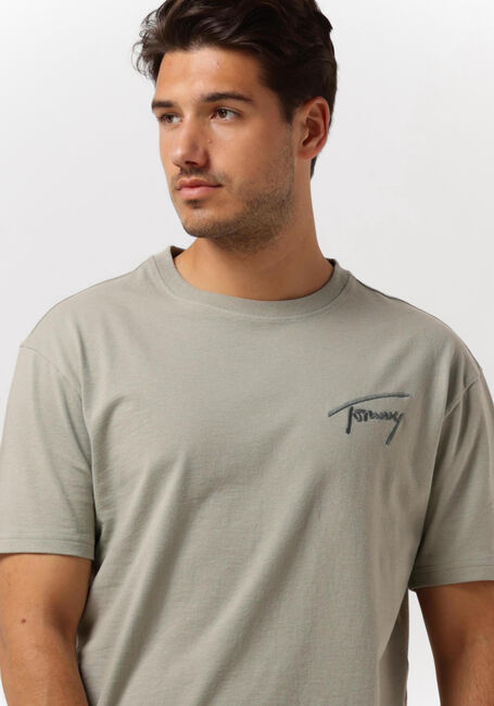 Beige TOMMY JEANS T-shirt TJM TOMMY SIGNATURE TEE - large