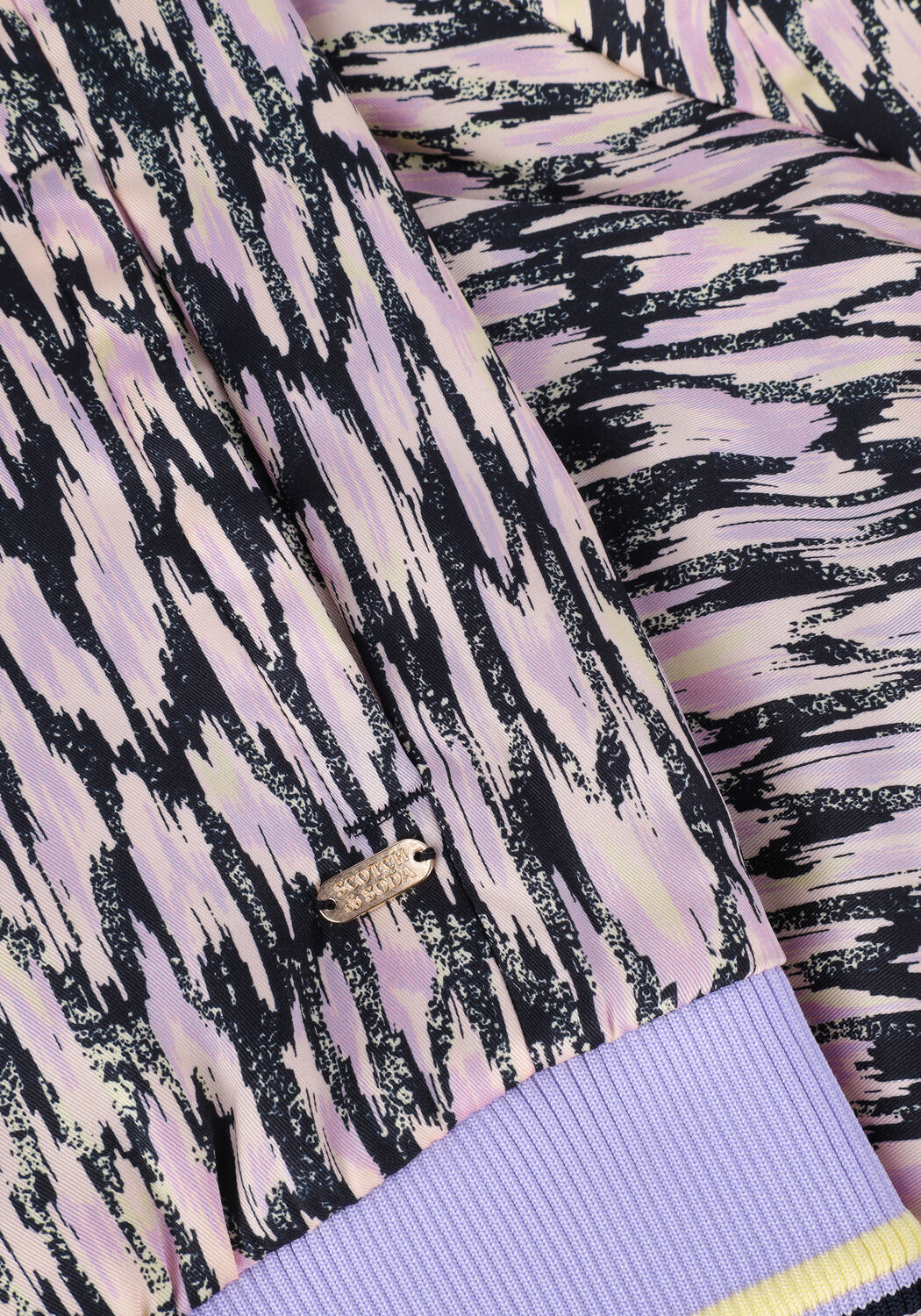 Mehrfarbige/Bunte SCOTCH & SODA Strickjacke PRINTED REVERSIBLE BOMBER JACKET - large